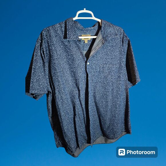 Foundry Dark/Light Blue Floral‎ Button Down Size 3XLT - Picture 1 of 2